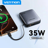 Vention 35W Mini Power Bank PD Fast Charge 10000mAh Portable Power Bank