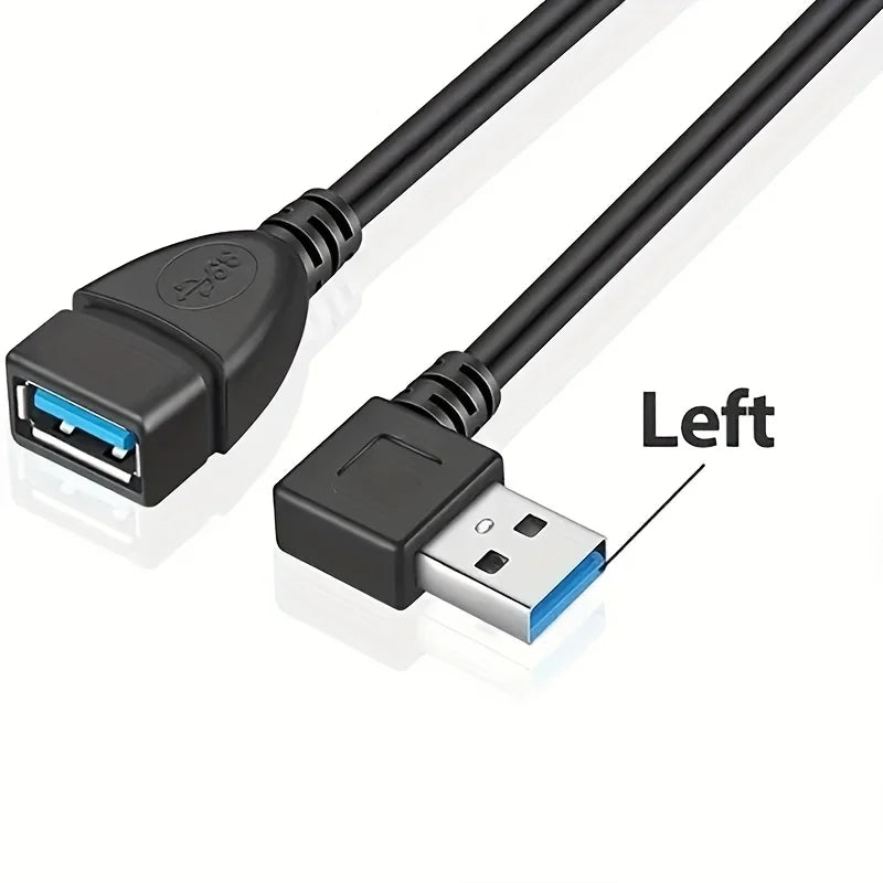 USB 3.0 Right Angle Extension Cable High-Speed Data & Fast Charging