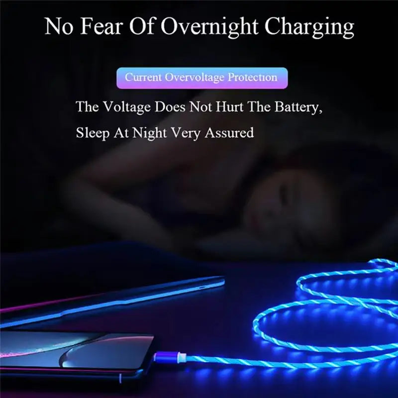 Metal Streamer & Glowing LED Charger Cables - Fast Charging Lightning Options