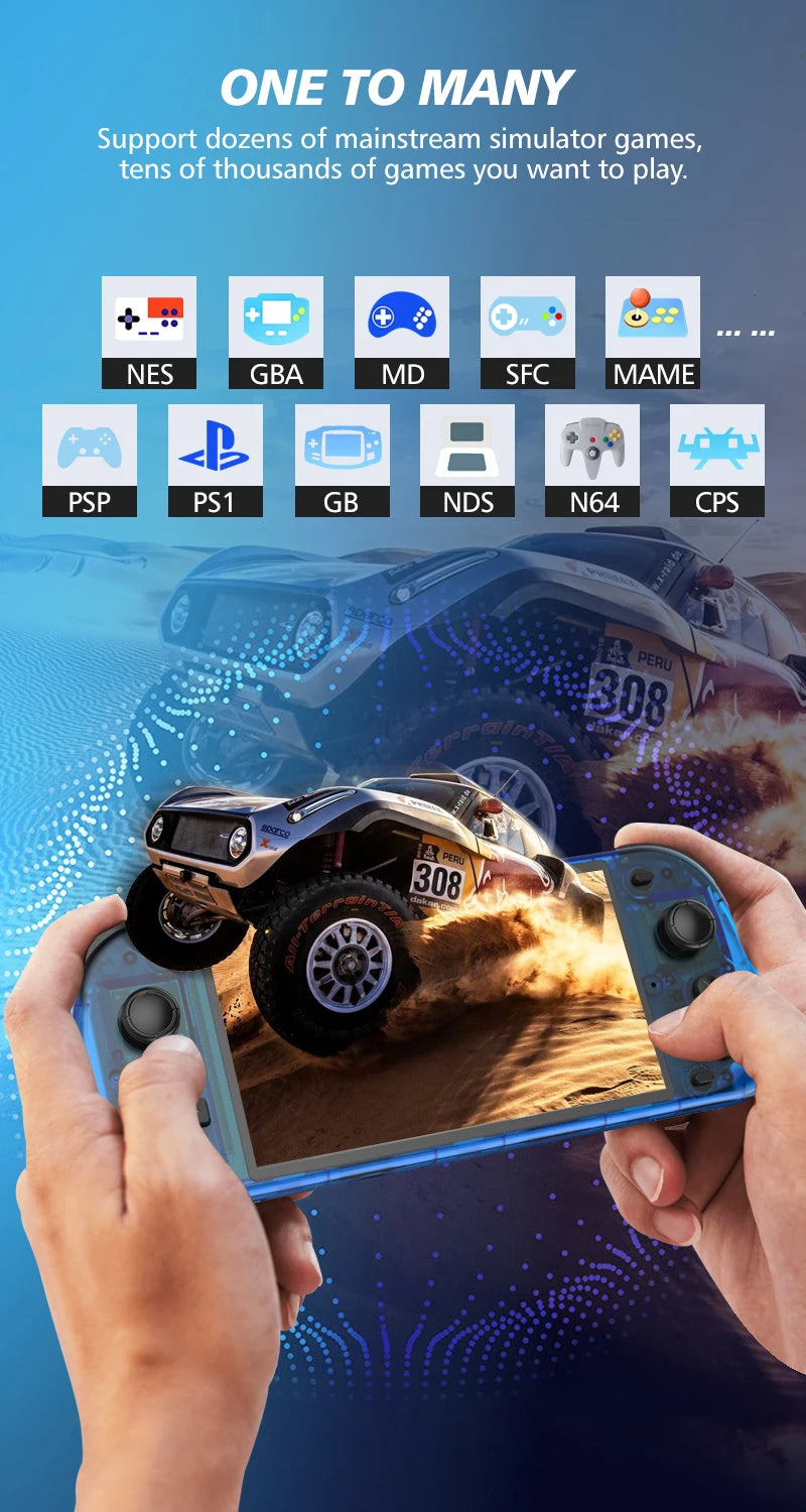 R50S Retro Handheld Console Classic Game 5.1 inch HD IPS Screen