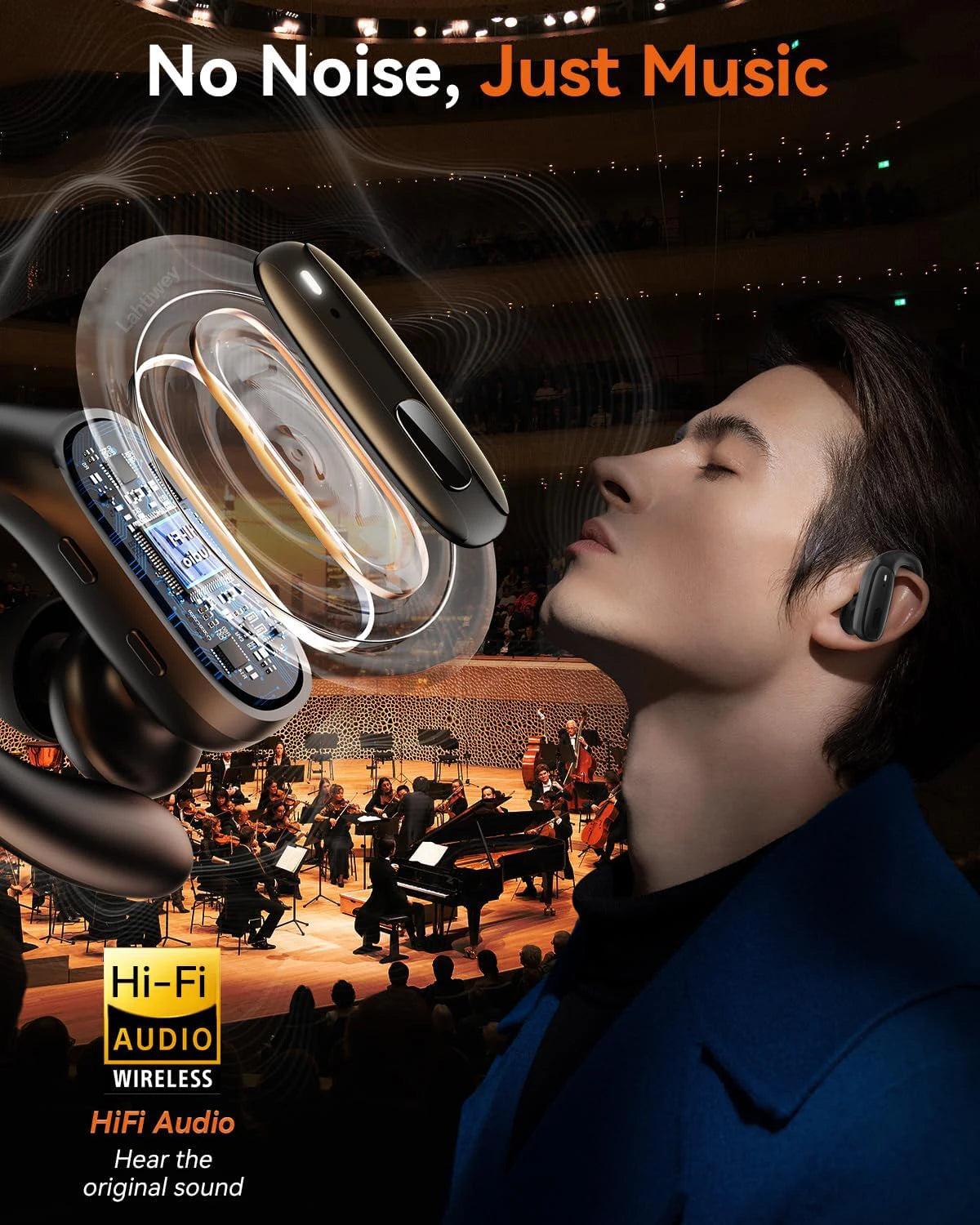 Sports Bluetooth 5.3 Headphones Wireless Earbuds Ear Buds with ENC
