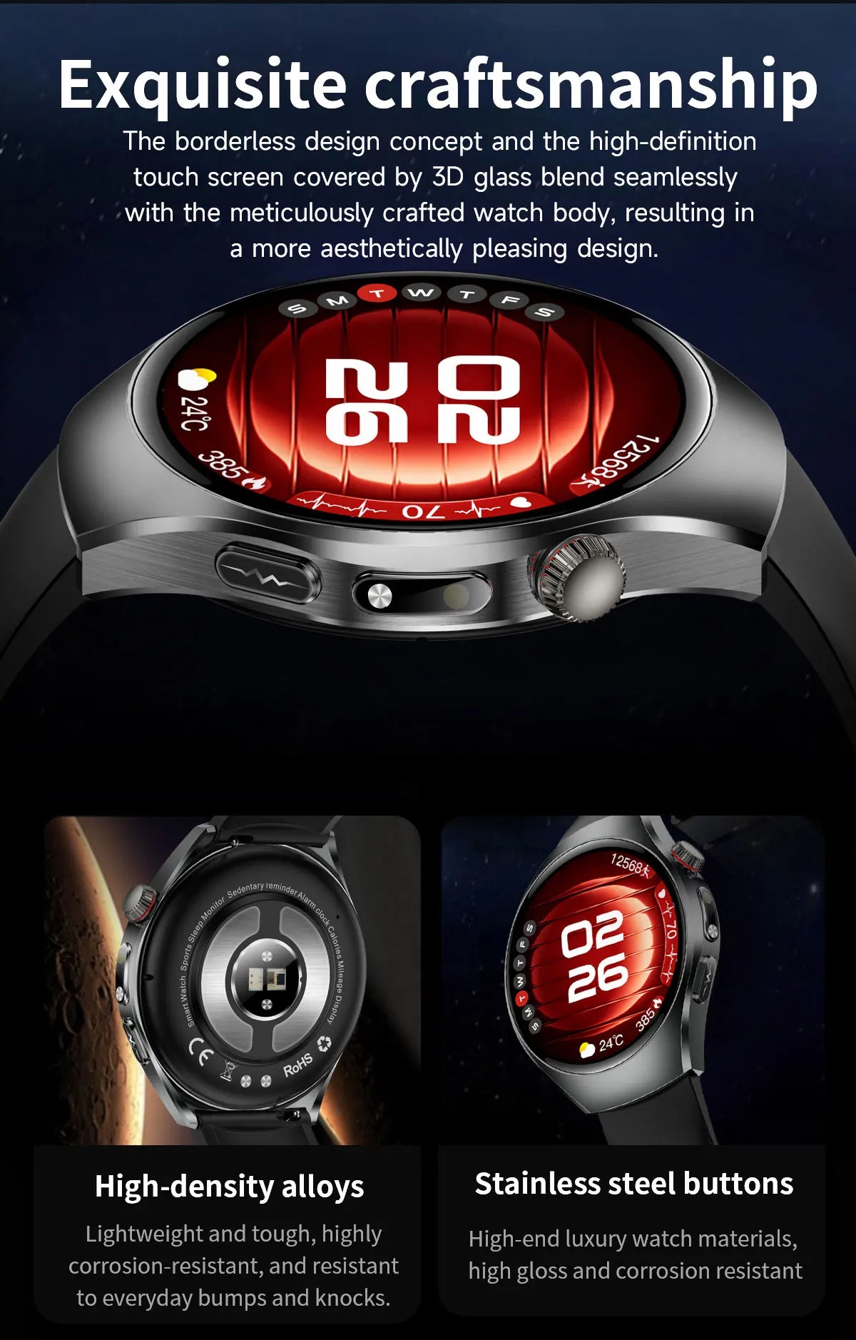2026 New Accurate Body Health analysis Smart Watch Men ECG Blood lipids Uric