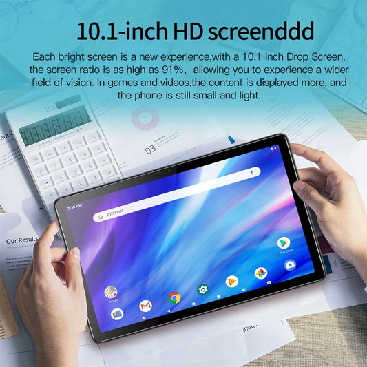 New Google 10.1 Inch HD Display Pad Octa Core Android 13 Tablets Dual SIM