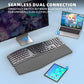 Ergonomic 2.4G Wireless Keyboard Comfortable Natural Bluetooth Keyboard