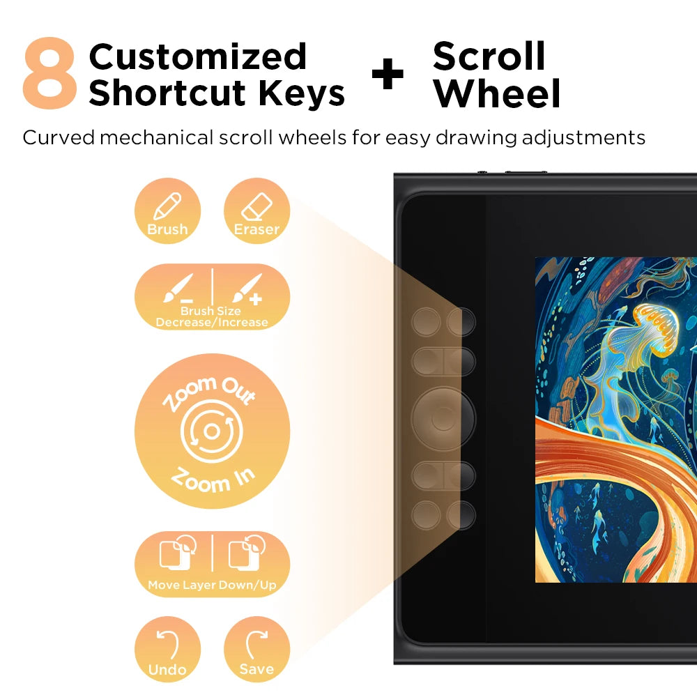 UGEE UE12 Plus Digital Pen Tablet Monitor with 11.9 HD Screen Drawing Tablet