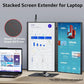 Dual Portable Monitor FHD Laptop Screen Extender Folding Stacked Monitors
