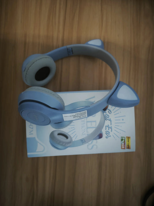 Wireless Cat Ear Headphones 9D Shocking Stereo Sound HIFI Gaming Headset