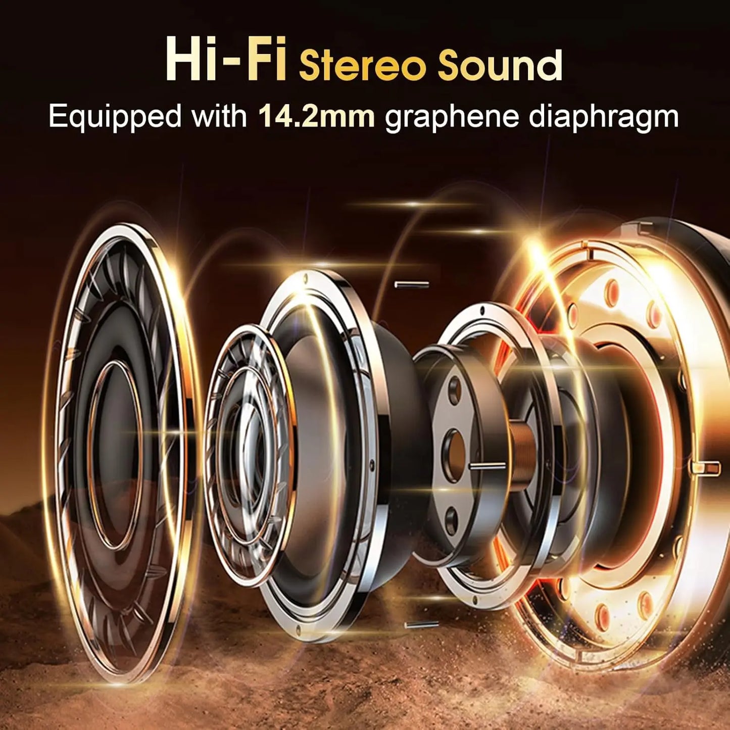 TWS Sports Earbuds Bluetooth 5.4 HIFI Bass Wireless Headphones LED Touch