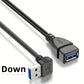 USB 3.0 Right Angle Extension Cable High-Speed Data & Fast Charging