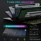 Wireless Keyboard with 7 Colored Backlits, Wrist Rest, Phone Holder Keyboard