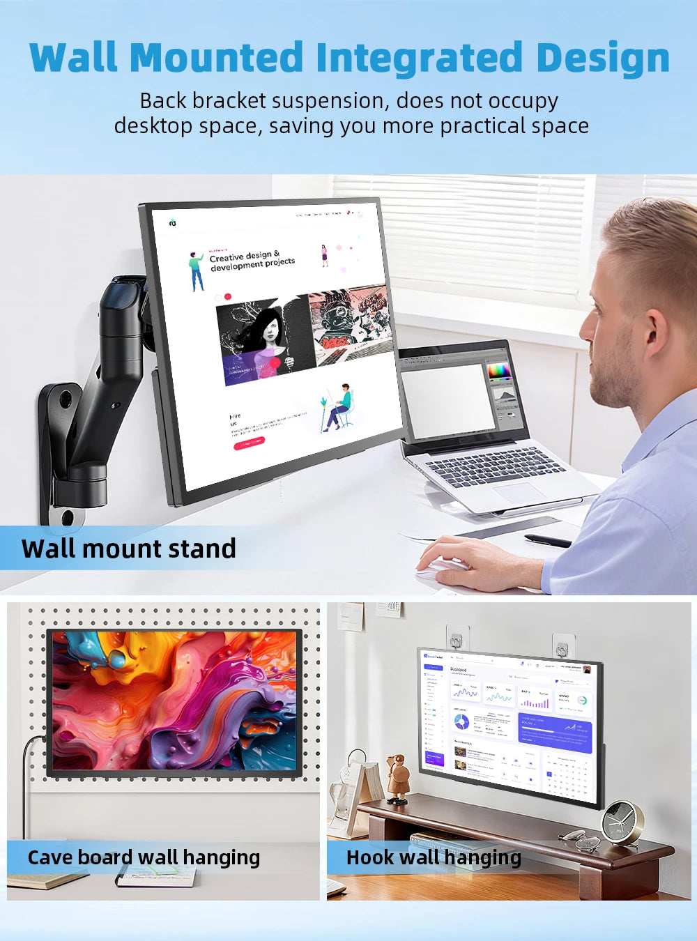Portable Monitor Gaming Computer Display Ultra-Slim Extend Screen