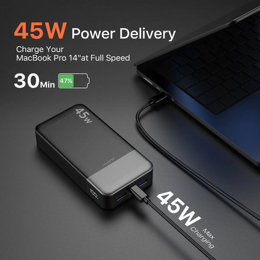 20000mAh Power Bank JUOVI J2621 Portable Charger Fast Charging Battery