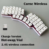 CORNE V4 2.4G Wireless Split Ergonomic MX Mechanical Keyboard Hot-swappable
