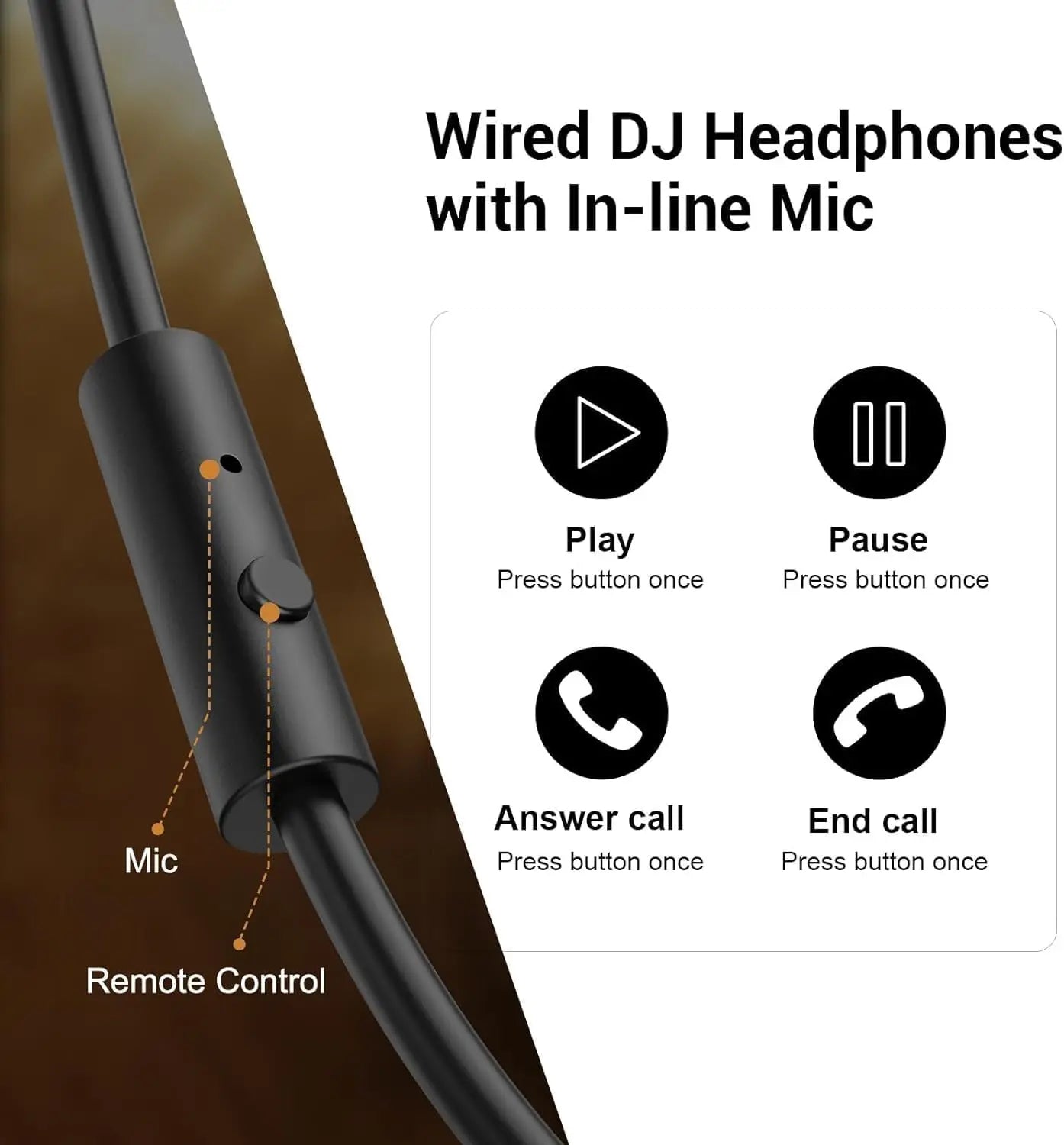 Oneodio Wired Headphones Professional Studio Headphones With Microphone