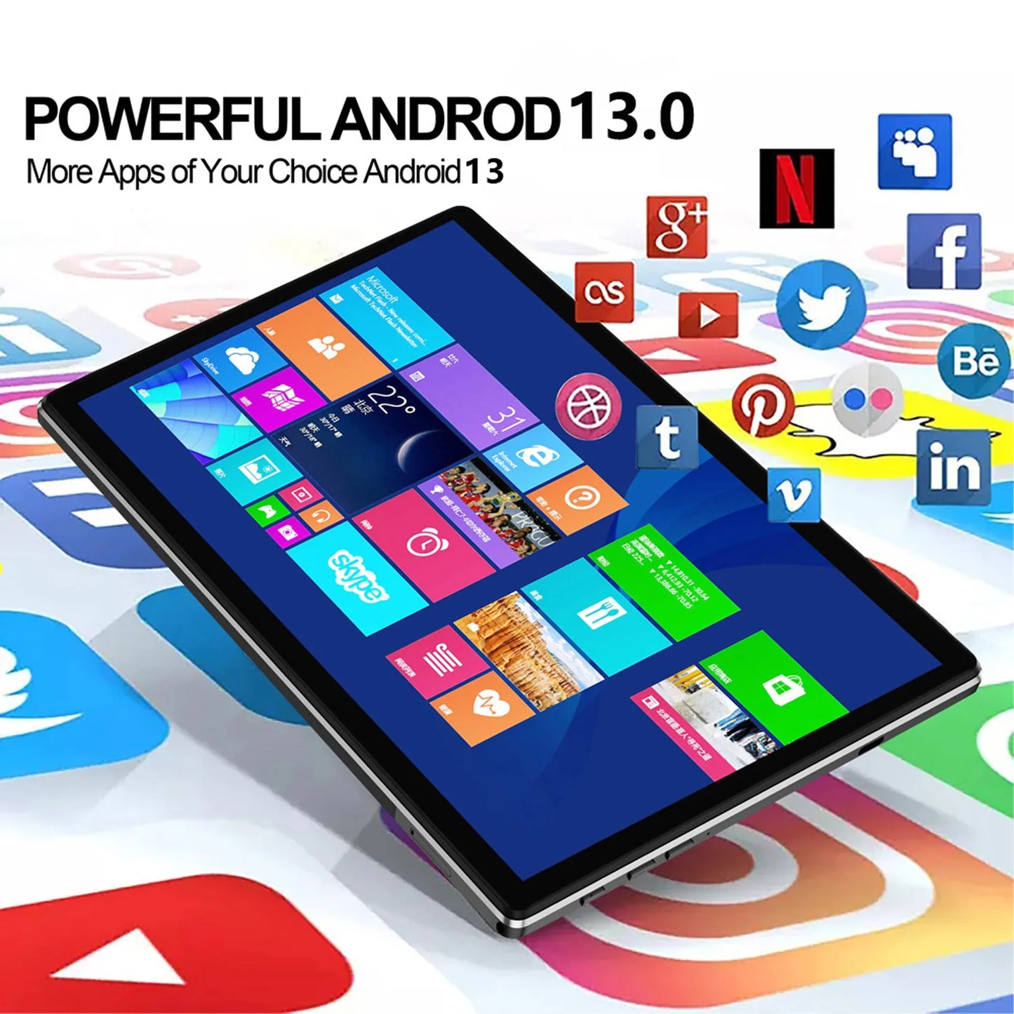 New 10.1 Inch Tablet Pc Android 13 Octa Core 8GB RAM 256GB ROM Dual Tablets