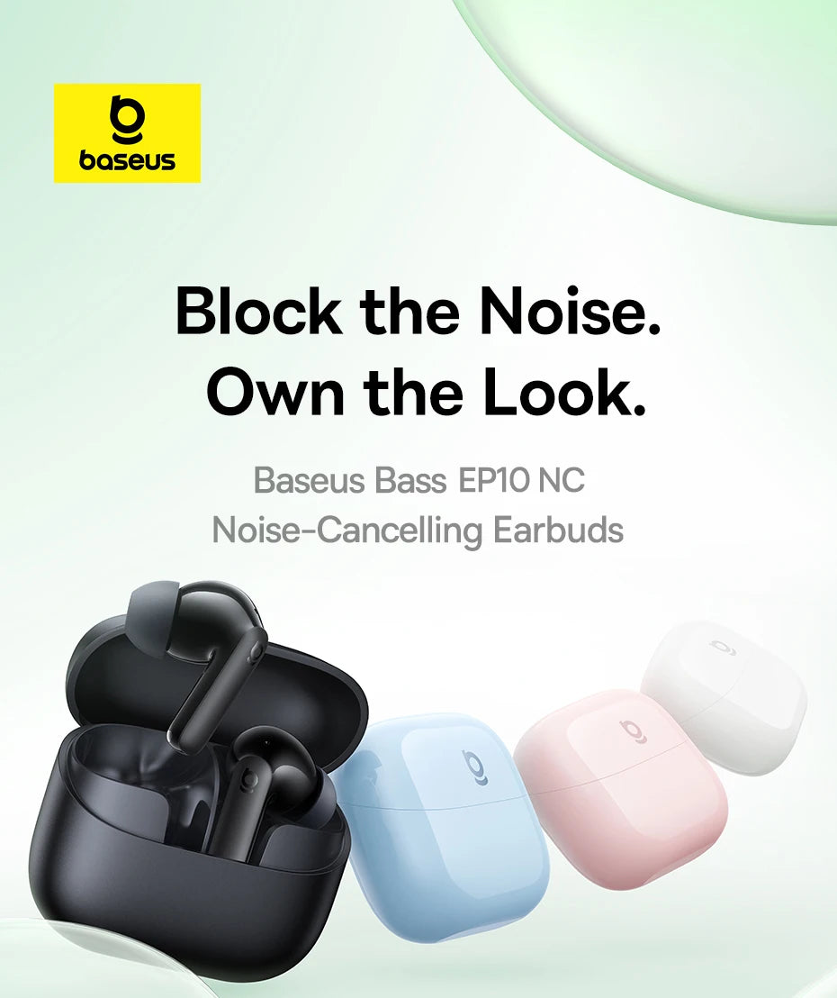 Baseus Bass Noise Cancelling ANC True Wireless Earbuds Bluetooth Ear buds